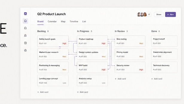 Waystone project management interface